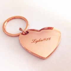 Personalised 3D Heart Metal Key Ring